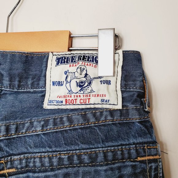 TRUE RELIGION Flap Pocket Blue Bootcut Jeans - Picture 6 of 10